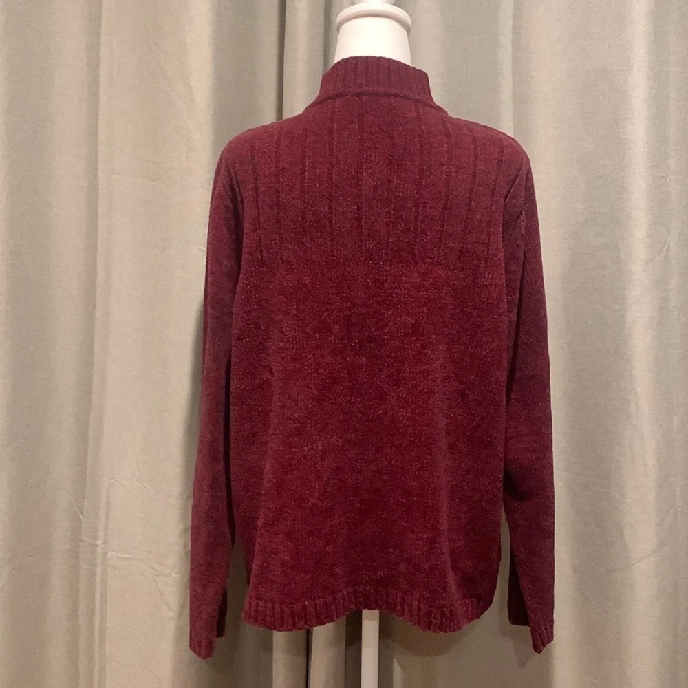 NWOT Karen Scott Pullover Quater Zip Sweater Size P/XLarge - Picture 3 of 12